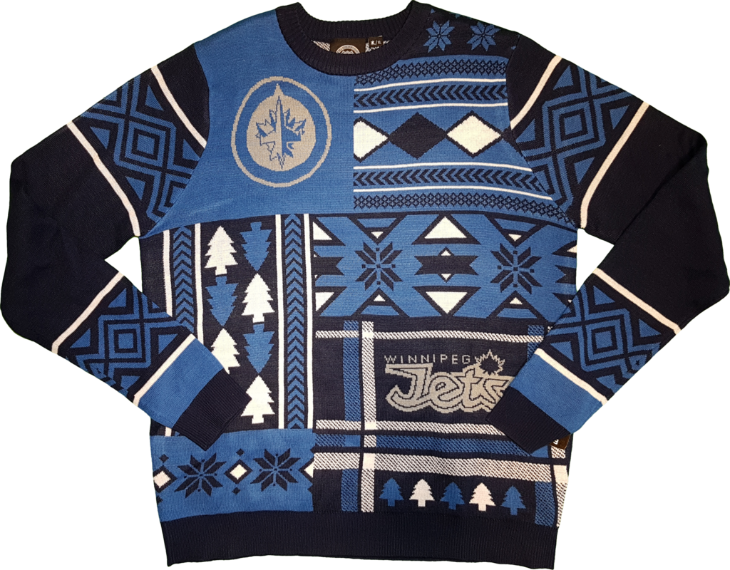 Winnipeg Jets Patchwork Ugly Christmas Sweater More - Ottawa Senators Christmas Sweater (1024x800), Png Download