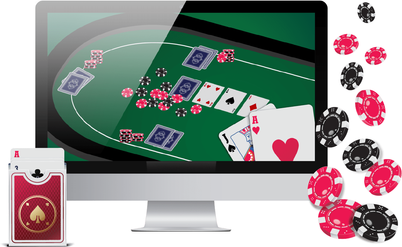 Online Poker - Gambling (1396x968), Png Download