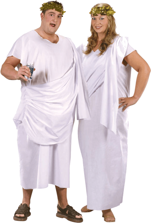 Plus Size Toga - Goddess Costume Plus Sized (600x951), Png Download