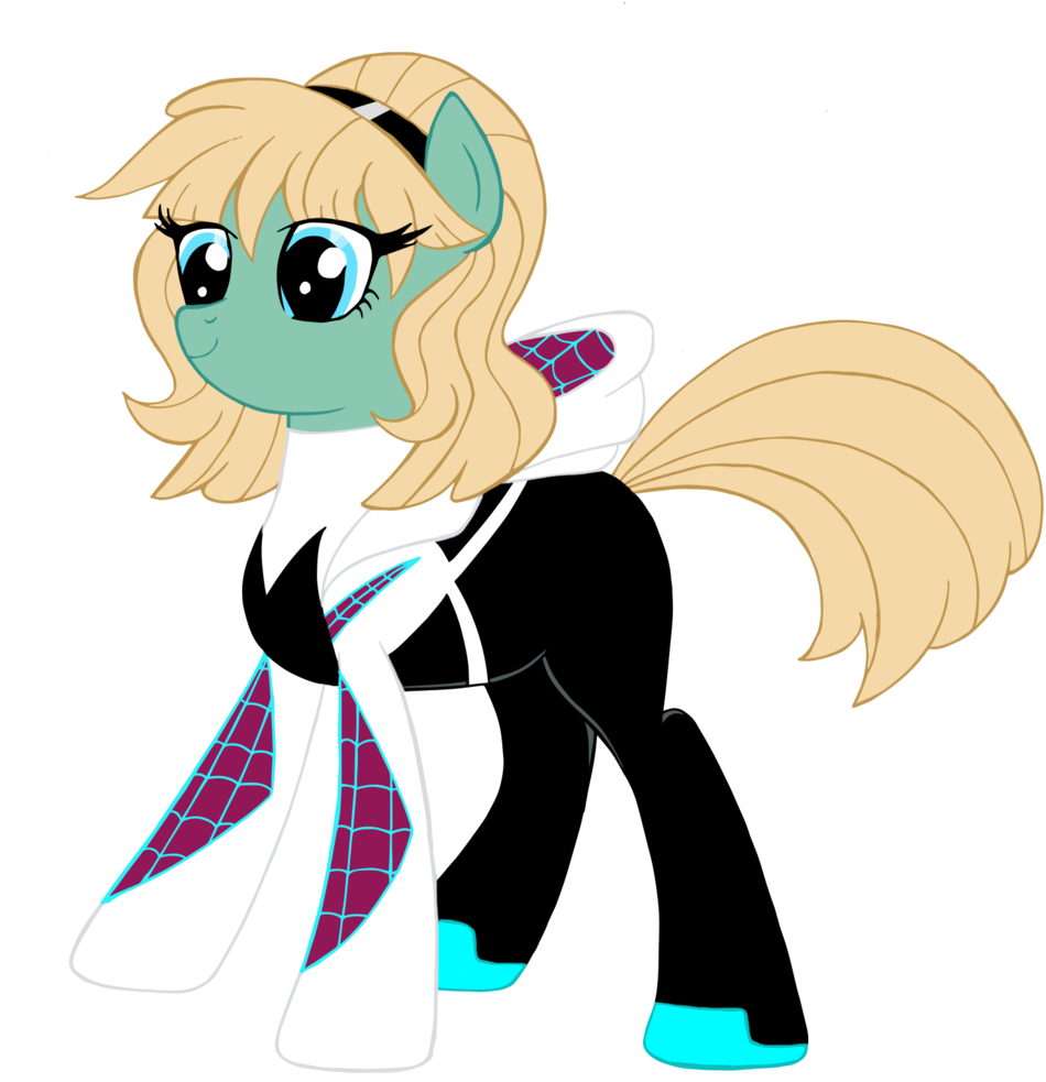 #1200468 - Artist - Edcom02, Artist - Jmkplover, Clothes, - Spider Gwen My Little Pony (1078x1024), Png Download