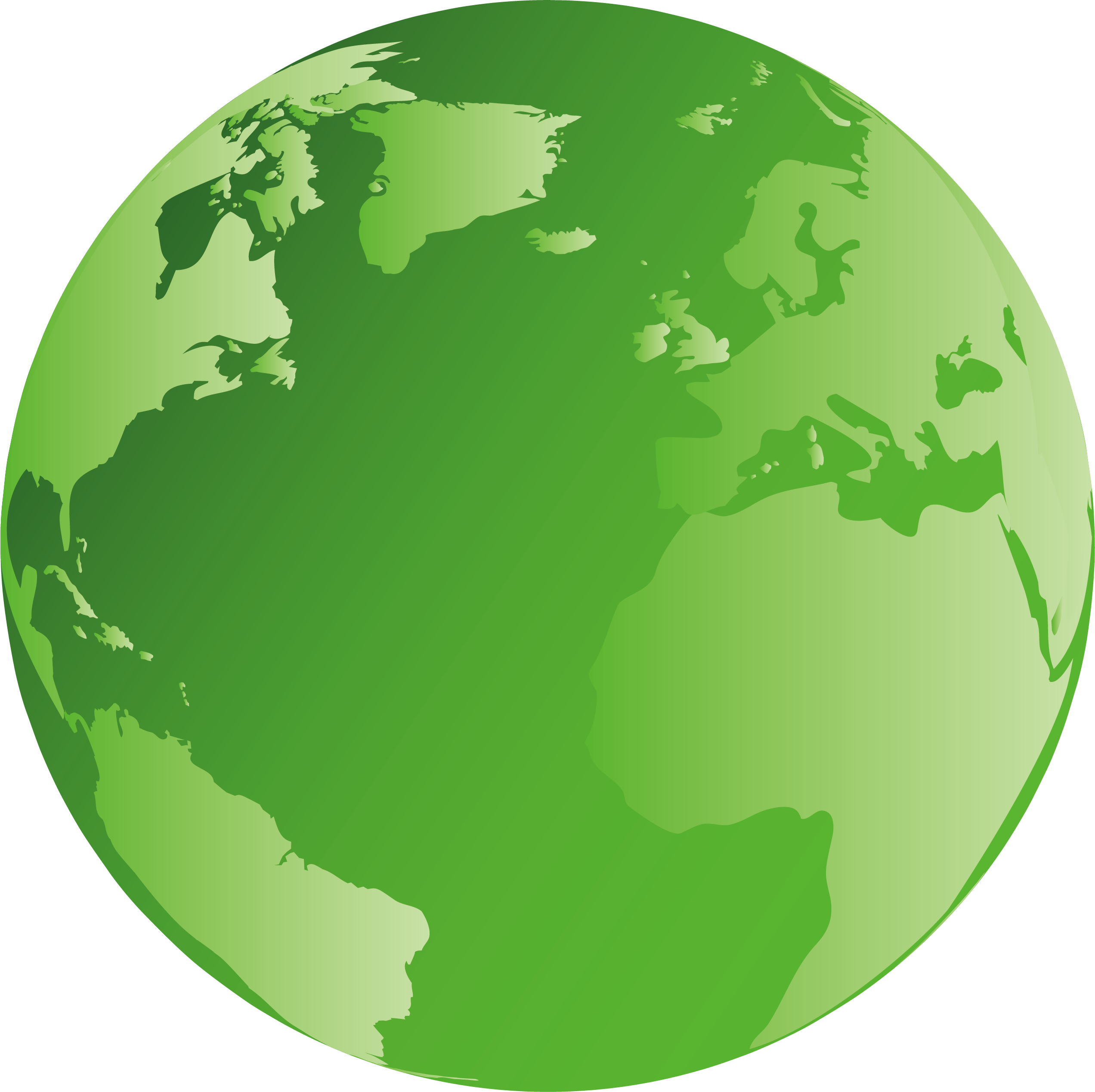 Earth Green Icon - World Png Icon In Green (2544x2538), Png Download