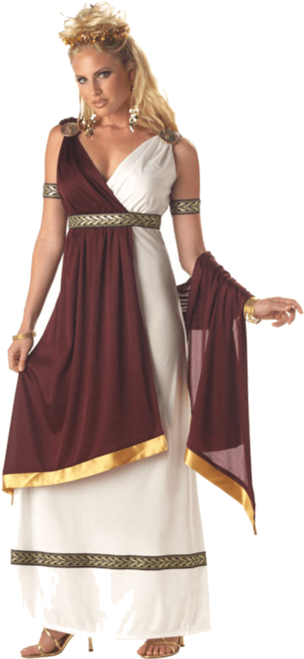 Adult Elegant Roman Empress Costume Sc 1 St Jokers - Roman Woman Costume (599x949), Png Download