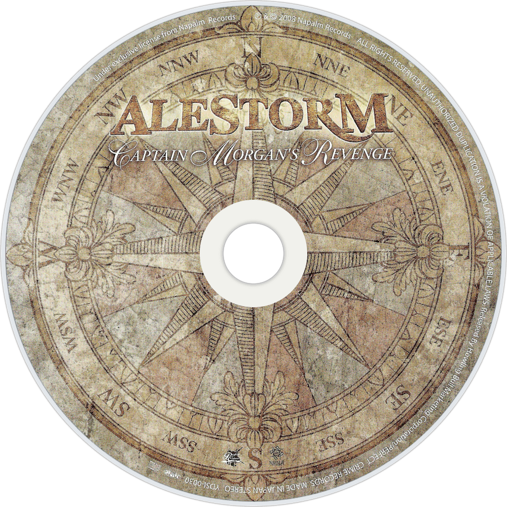Alestorm Captain Morgan's Revenge Cd Disc Image - Circle (1000x1000), Png Download