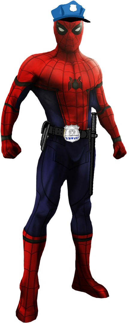 I Created This Image Of Spider Cop From Spider Man - Spiderman Transparent (704x1134), Png Download
