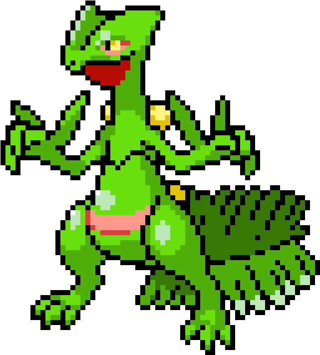 Sceptile - Sceptile Pixel Art (750x780), Png Download