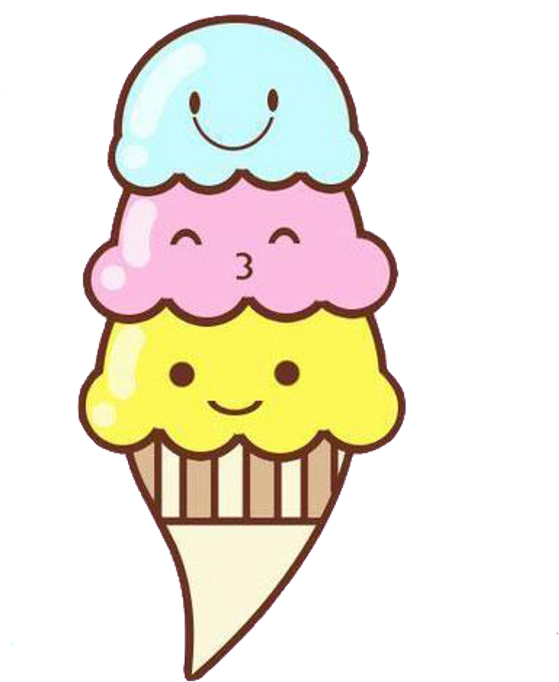 Download Kawaii Ice Cream Transparent Icecream Food Cute Transparent ...