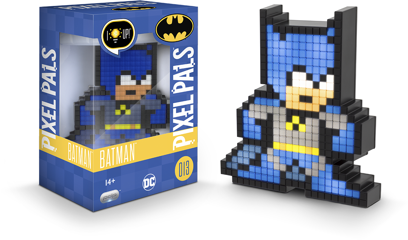 Pdp Pixel Pals Dc Comics Batman Collectible Lighted - Mega Man Pixel Pal (1500x1000), Png Download