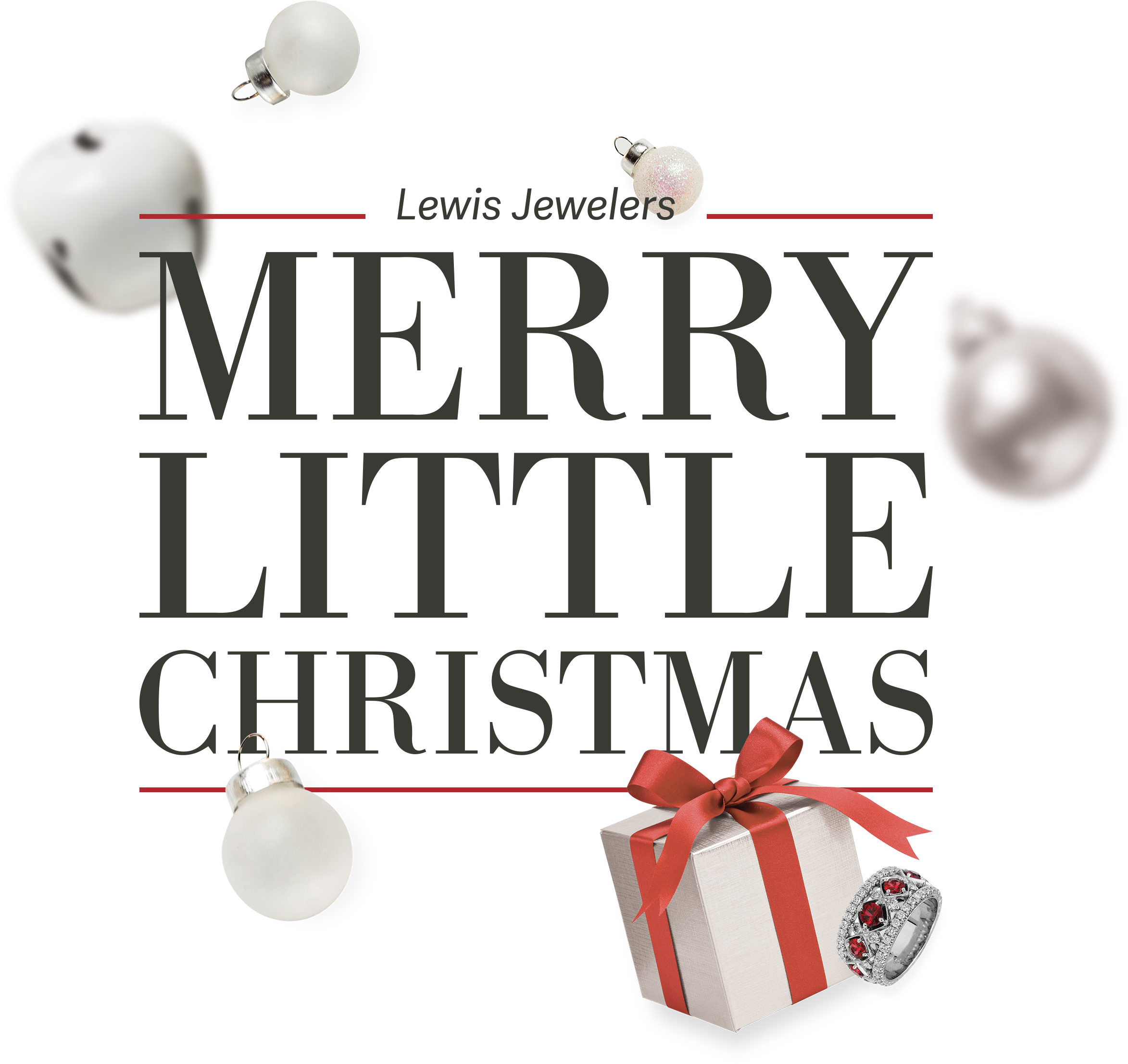 Lewis Christmas Header Logo - Christmas Ornament (3054x2211), Png Download