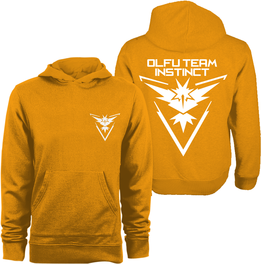 Olfu Team Instinct Hoodie - Team Instinct Team Mystic Team Valor (900x900), Png Download