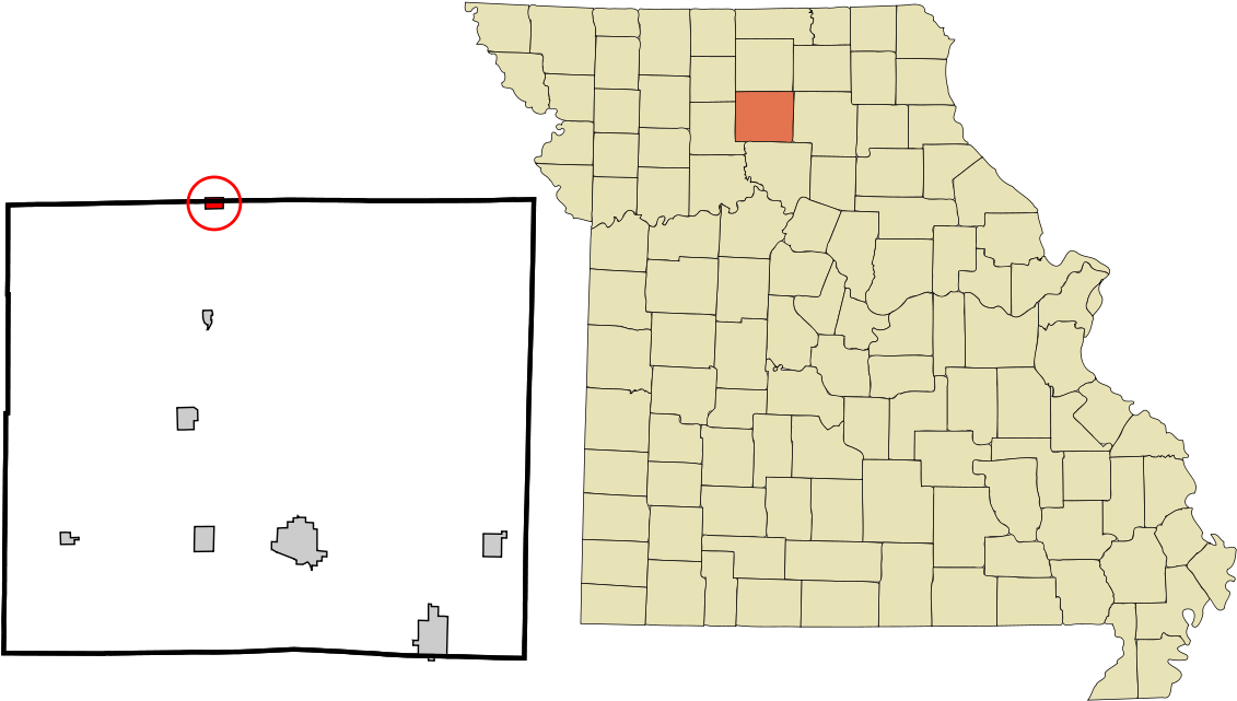 Browning, Missouri - St Elizabeth On Missouri Map (1200x706), Png Download
