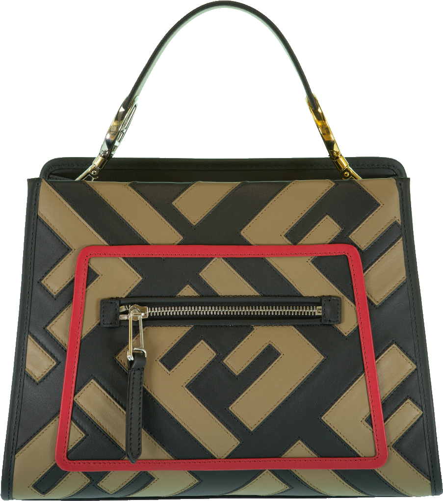Fendi - Fendi Runaway Small Ff Shopping Bag (960x1223), Png Download