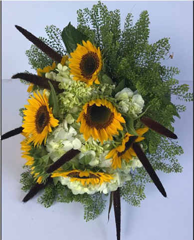 Girasoles/hortensias - Bouquet (640x480), Png Download