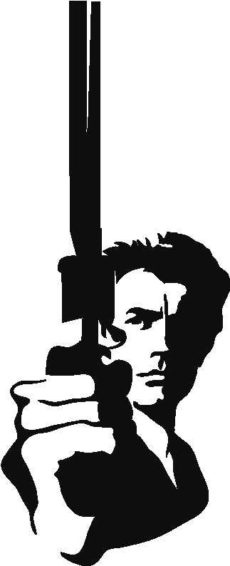 Sticker Clint Eastwood Portrait - Magnum Force Movie Poster (800x800), Png Download