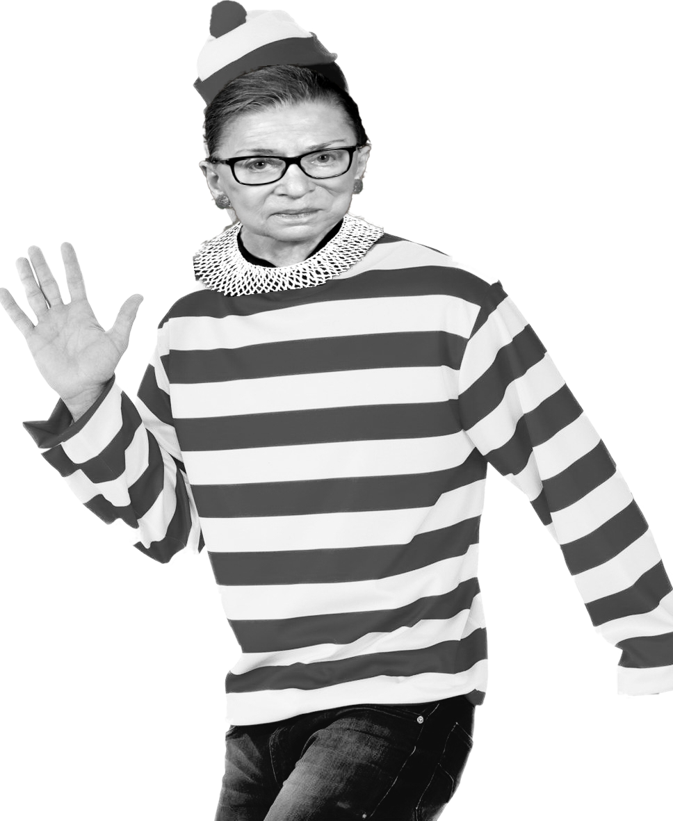 Ginsburg Challenge - Where's Waldo Costume (968x1181), Png Download