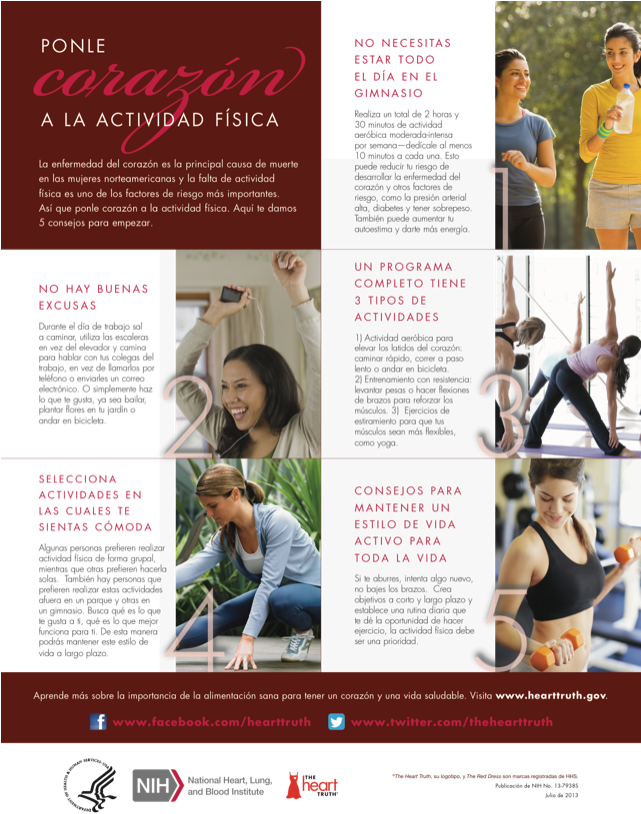 The Heart Truth, Put Your Heart Into Getting Active - Brochure (640x828), Png Download