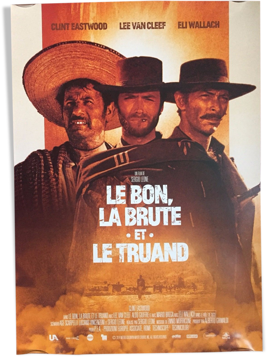 Affiche "le Bon La Brute Et Le Truand" - Man With No Name (1457x1457), Png Download