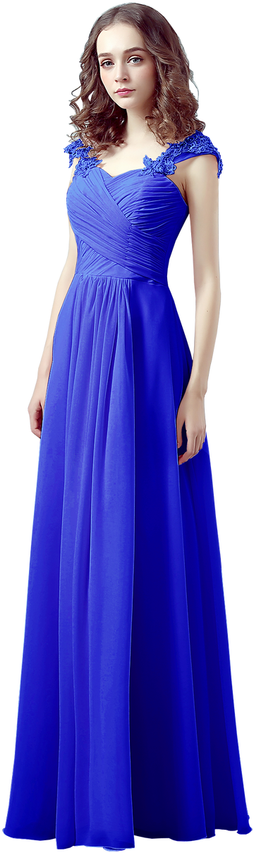 Cadbury Purple Light Blue Royal Blue - Gown (1280x1279), Png Download