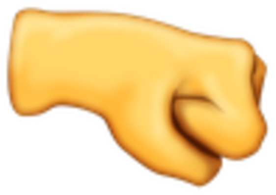 Right Facing Fist H - Side Fist Bump Emoji (683x683), Png Download