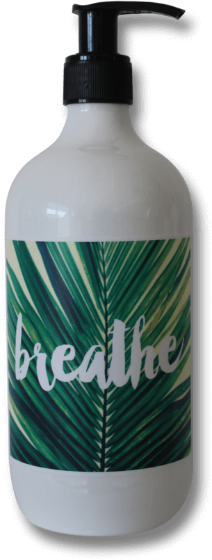 Breathe Palm Organic Hand Body Wash - Plastic Bottle (597x1024), Png Download