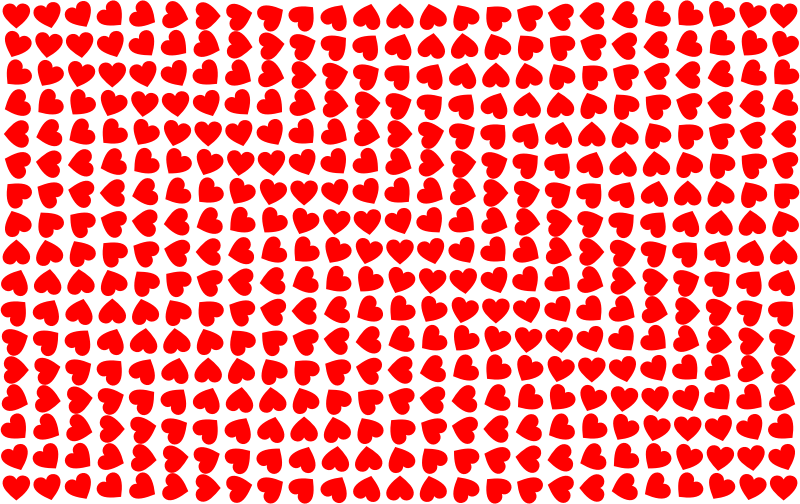 Stylized Hearts Background - Optical Illusions Moving (800x504), Png Download