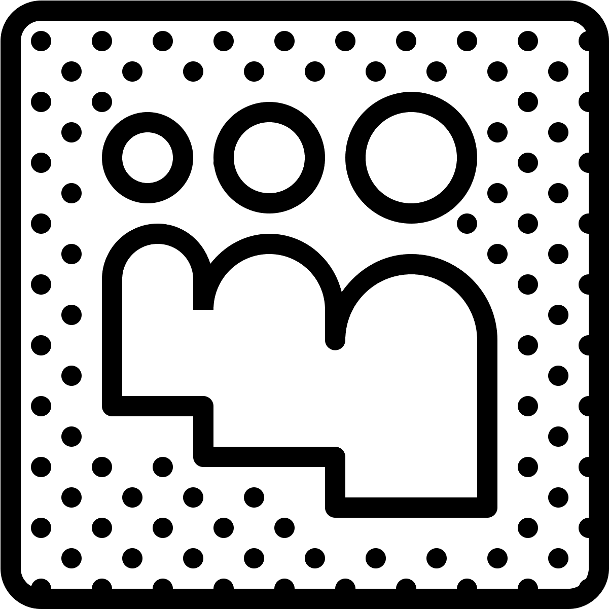 Its The Logo Of Myspace Consisting Of 3 Bodies With - Icon (1600x1600), Png Download