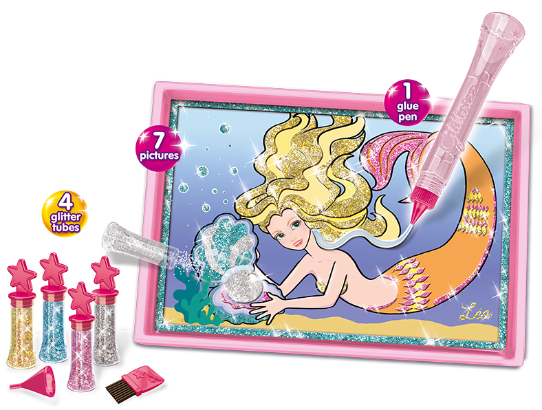 0012 10615 01 Glitterizz Mermaids Contents-glittered - Picture Frame (788x596), Png Download