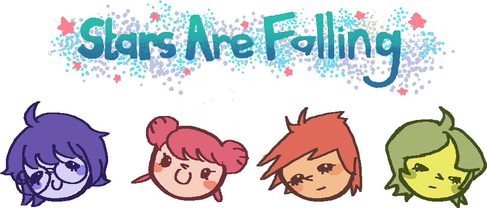 Stars Are Falling - Cartoon (2080x720), Png Download