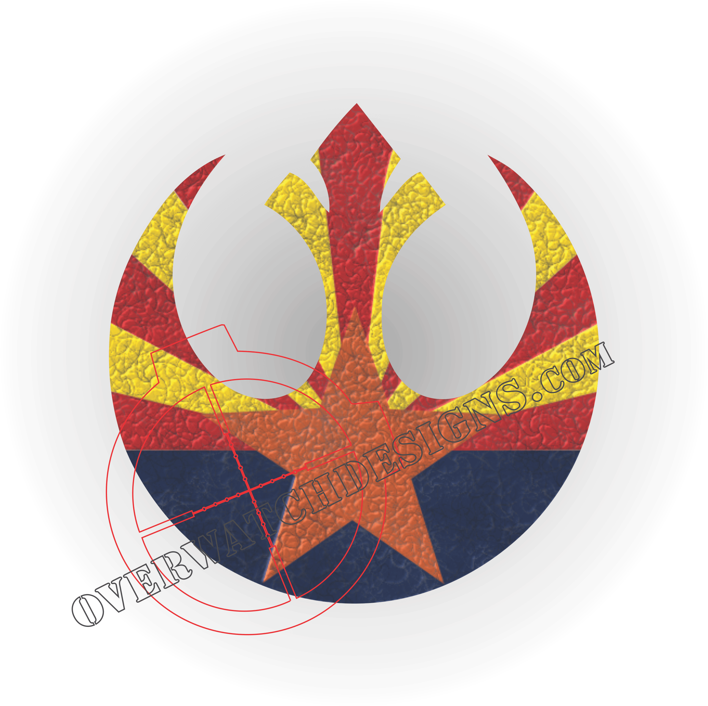 Rebel Arizona Decal - Emblem (2409x2396), Png Download