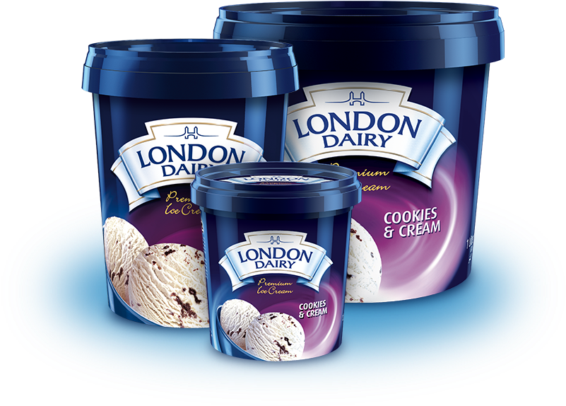 Experience The Temptation Of Pieces Of Chocolate Cream - London Dairy Ice Cream (800x600), Png Download