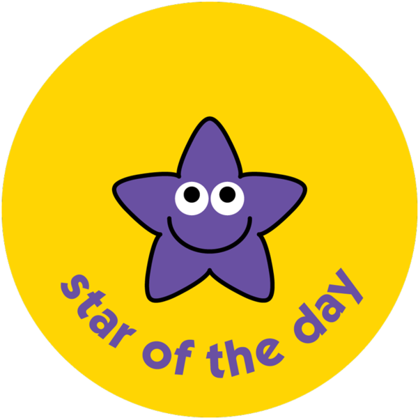 Star Of The Day - Kindergarten Stickers Png (600x600), Png Download