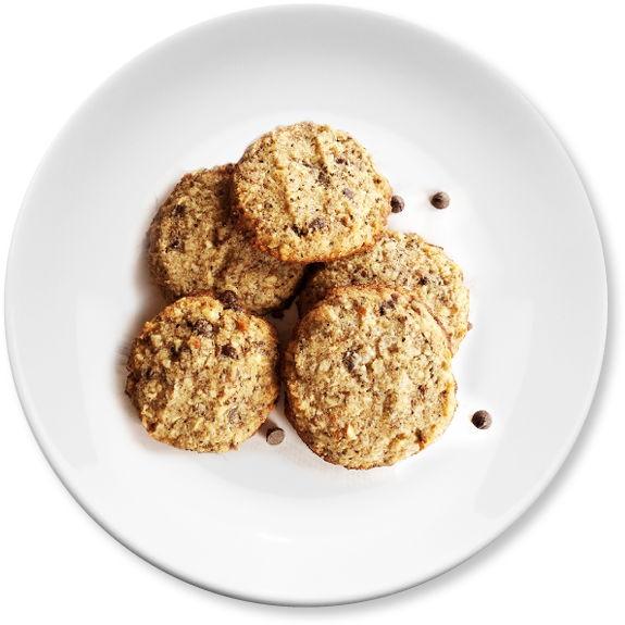 Keto Chocolate Chip Cookies On Plate - Peanut Butter Cookie (600x600), Png Download