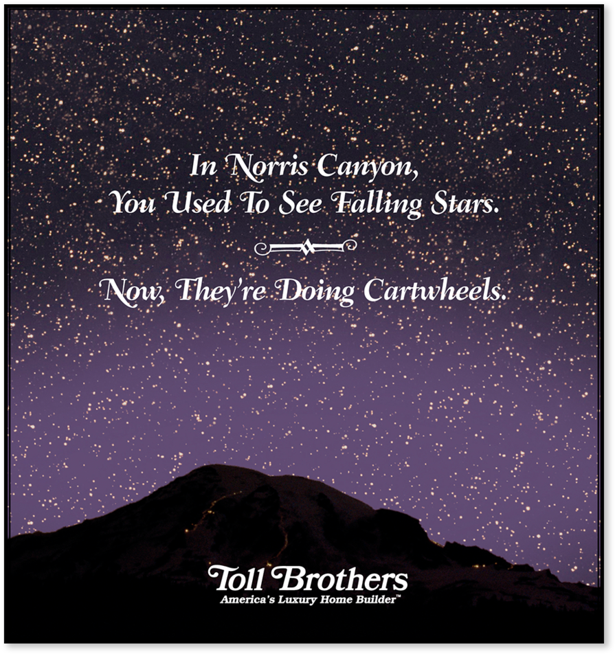 Toll Brothers Starry Sky Print Advertisement - Poster (1000x1000), Png Download