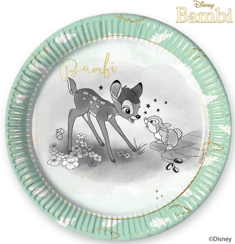 Piatti Bamby Compleanno (1000x1000), Png Download