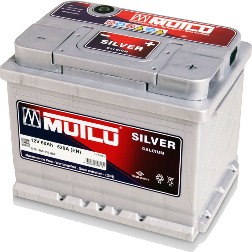 Mutlu Premium 56219 Ls2-60f 60ah - Mutlu Battery 60 Amp (805x803), Png Download