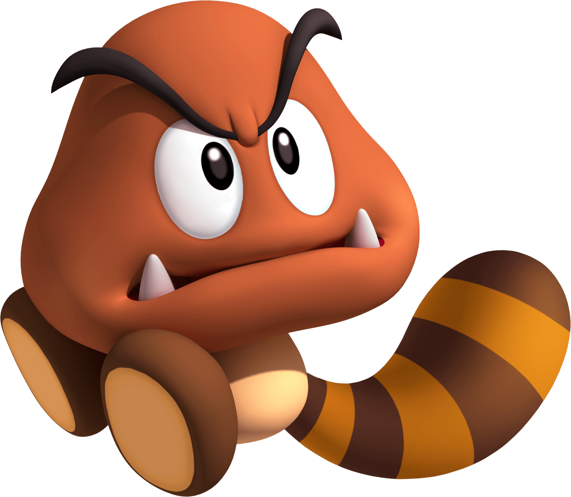 Super Mario Bros Wii Kuribo Goomba Usb Battery - Super Mario 3d Land Goomba (1943x1692), Png Download