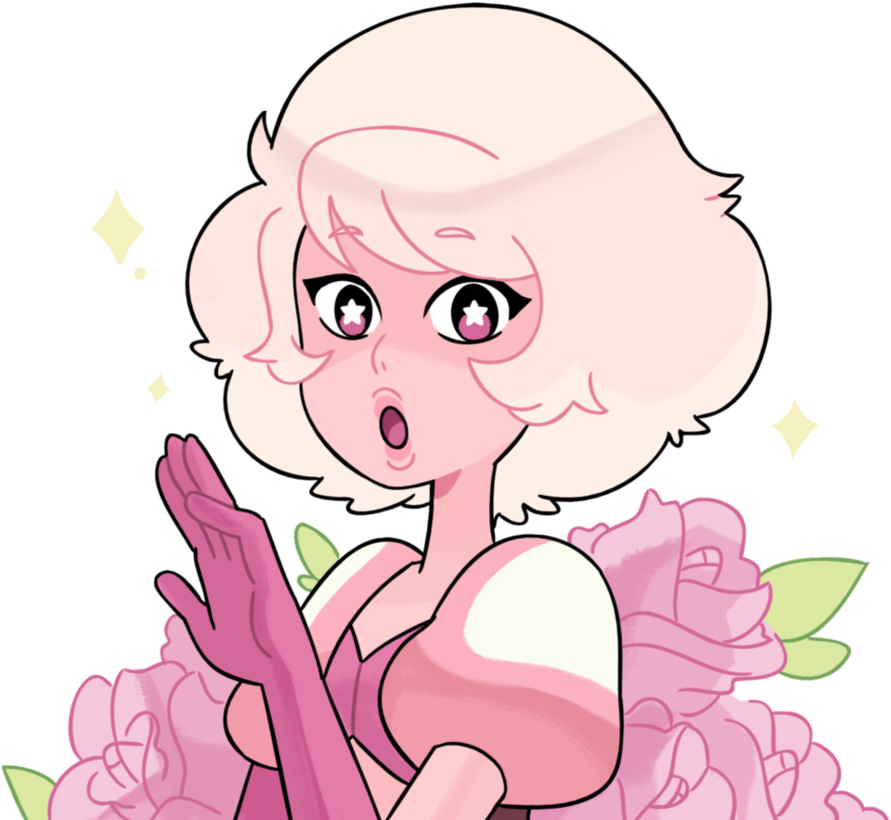 Face Hair Pink Flower Clothing Woman Nose Facial Expression - Steven Universe Pink Diamond Cute (951x840), Png Download