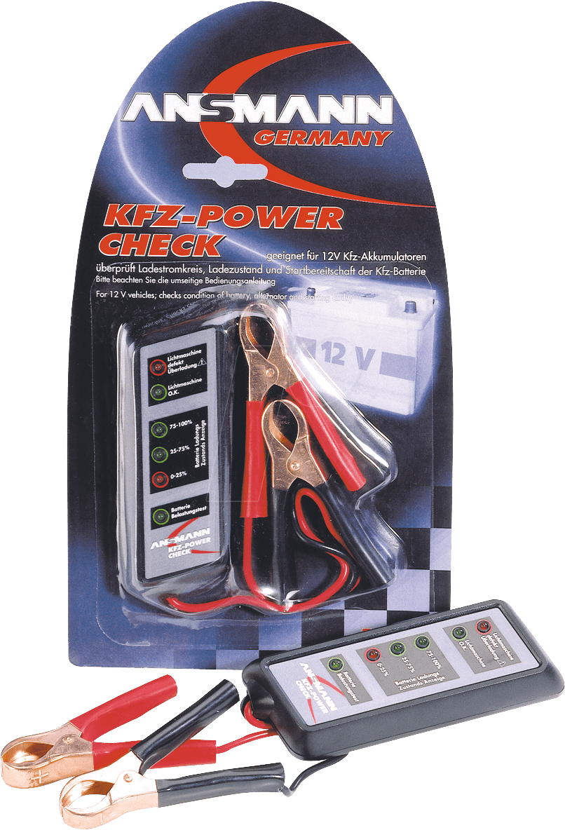 Automotive Battery Tester Ansmann - Frontenis (840x1223), Png Download