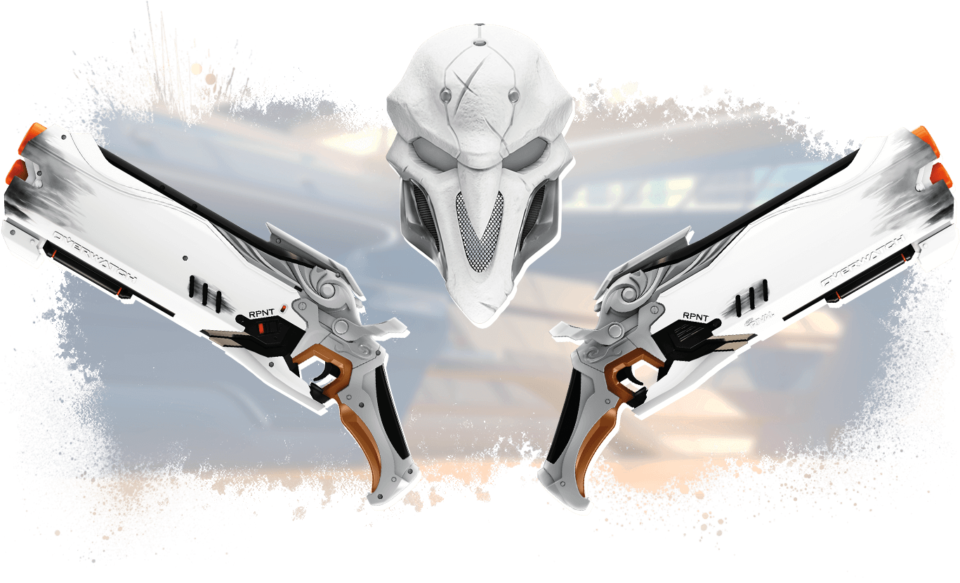 2 Nerf Overwatch Reaper Blasters - Nerf Rival Overwatch Reaper (1367x830), Png Download
