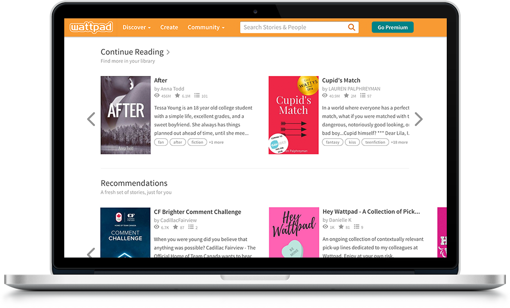 Wattpad Und Bavaria Fiction Kooperieren - Wattpad Website (1000x604), Png Download