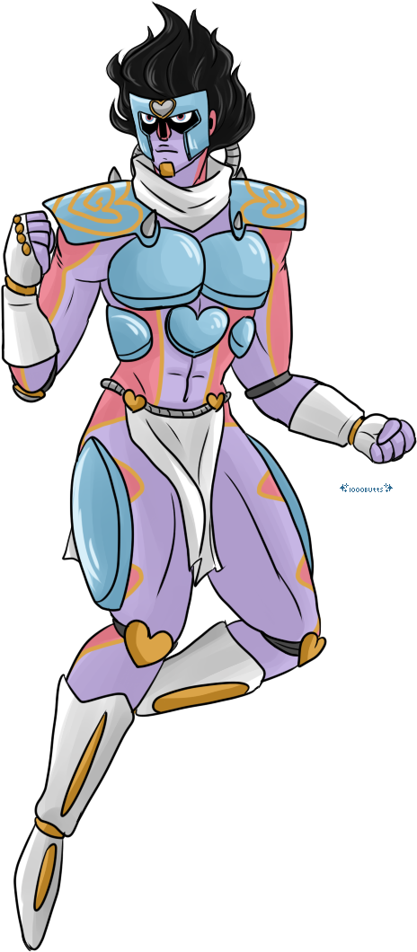 Crazy Diamond X Star Platinum - Star Platinum And Crazy Diamond (464x1060), Png Download