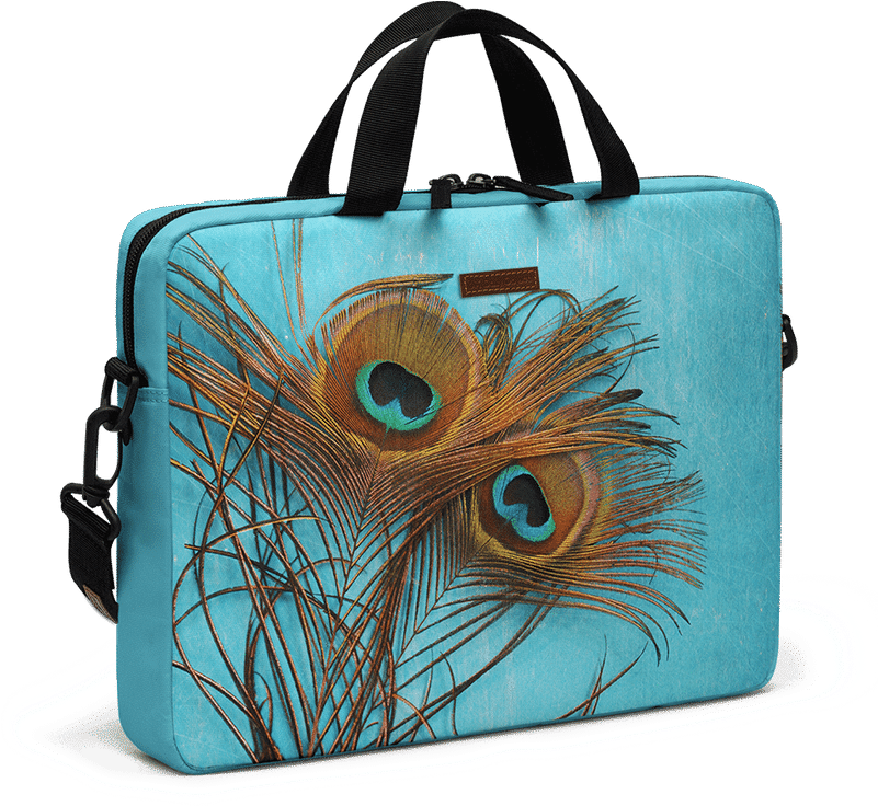 Dailyobjects 3 Peacock Feathers City Compact 15" Messenger - Messenger Bag (800x800), Png Download