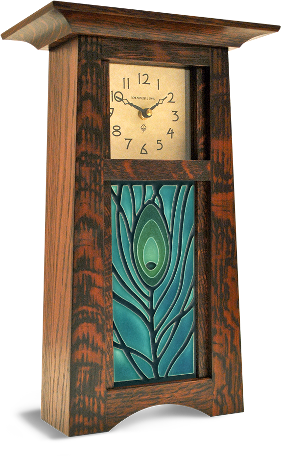 Motawi Peacock Feather In Dark Ocean - Arts And Crafts Movement (1000x1000), Png Download