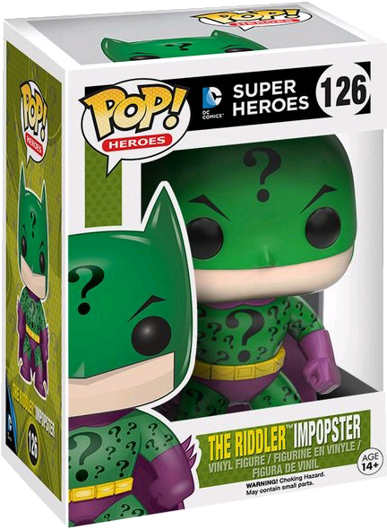 Dc Super Heroes - Riddler Impopster Funko (600x600), Png Download