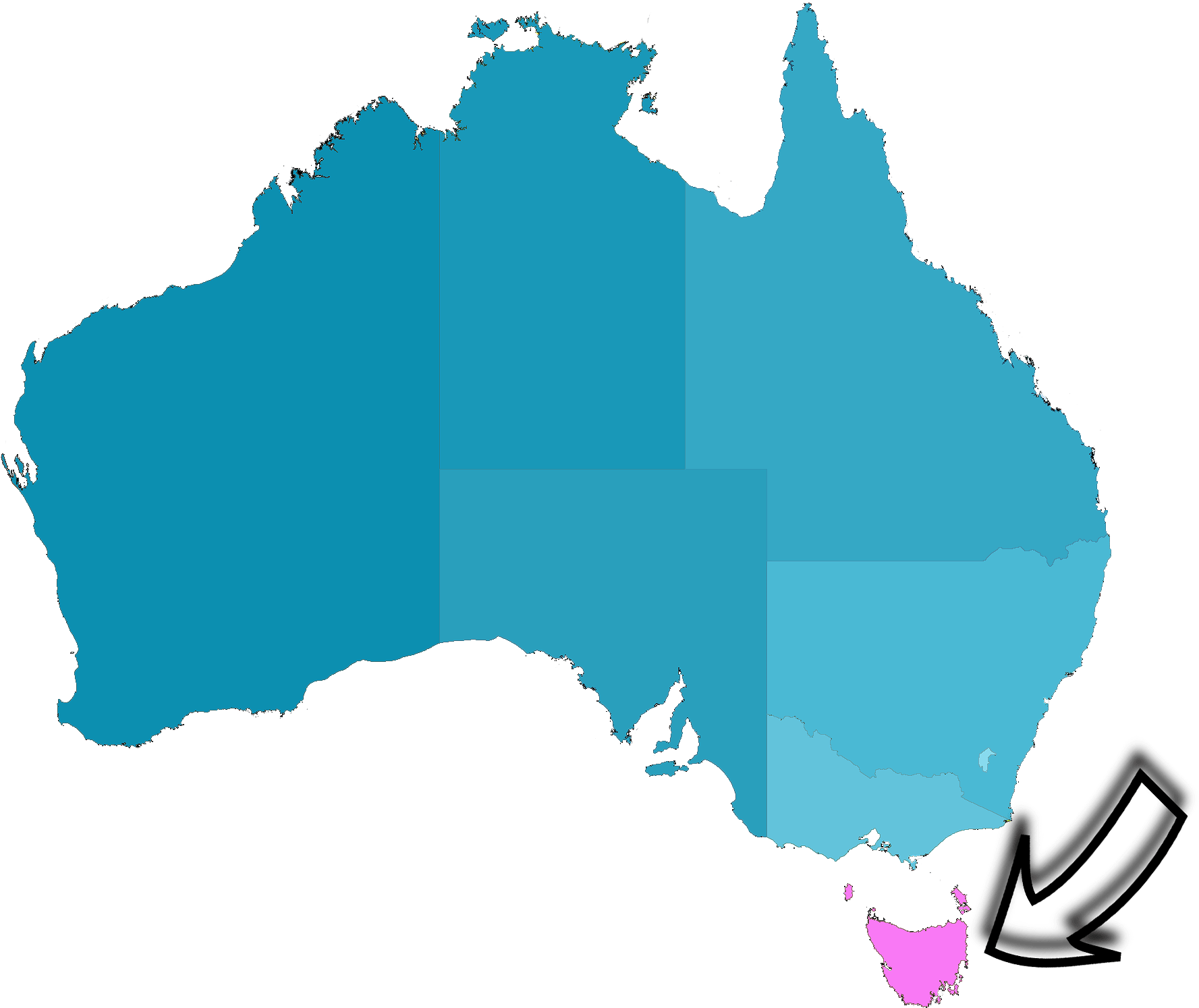 Detailed Tasmania Road Map With Cities And Towns In - Rodan And Fields Coming To Australia (1876x1577), Png Download