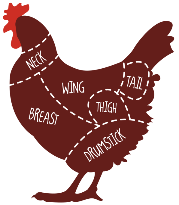 Drumsticks Halal Food - Chicken As Food (596x681), Png Download