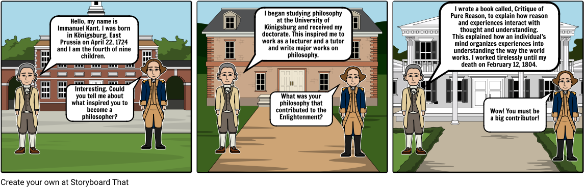 Immanuel Kant Comic Strip - Cartoon (1164x385), Png Download