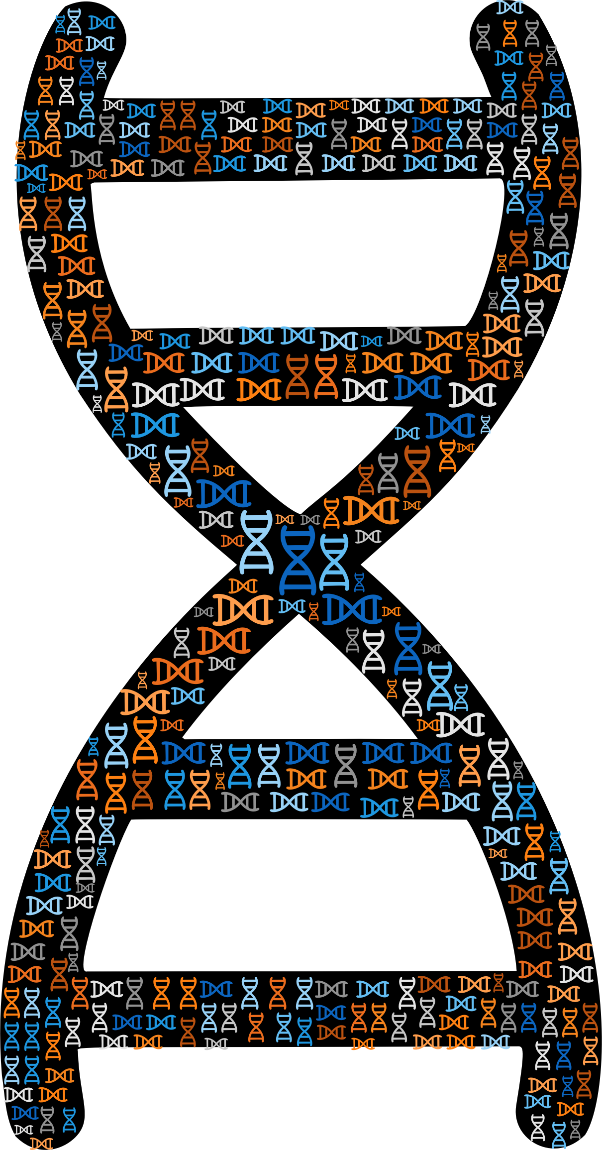 Dna Helix Fractal Icons Png - Transparent Dna Clipart (1210x2310), Png Download