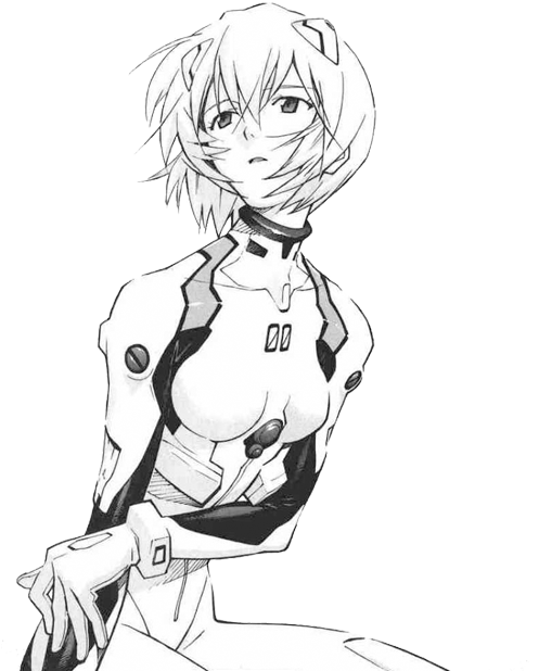 Picture - Neon Genesis Evangelion Rei Draw (500x733), Png Download