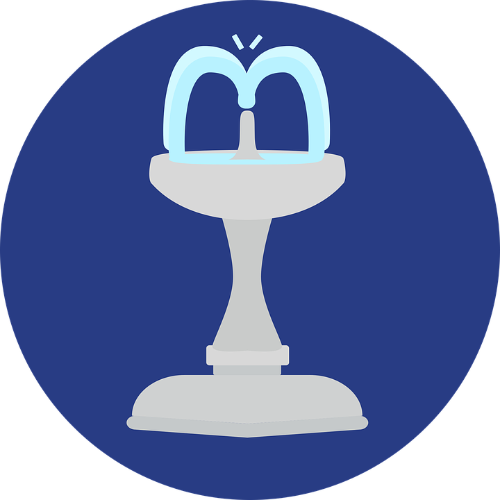 Fountain Water Fresh - Fonte De Agua Png (720x720), Png Download