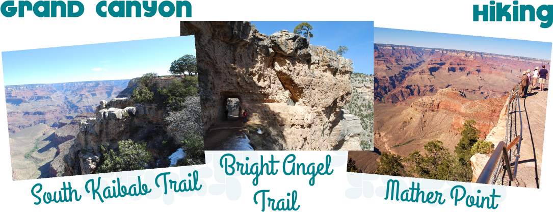 Grand Canyon Hiking - Grand Canyon National Park (1096x425), Png Download